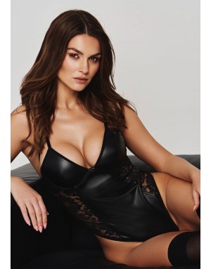 Body Noir Wetlook & Dentelle Kotek – Élégance Sensuelle | Kotek