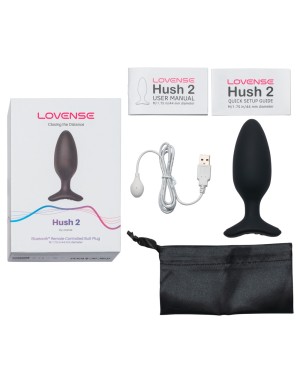Hush 2 Plug Anal 45 mm Lovense – Luxe Connecté & Plaisir Discret