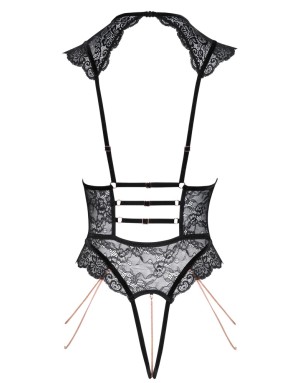 Body ouvert dentelle avec bijoux -  Abierta Fina