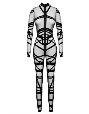 Combinaison floquée Bondesque F357 - Noir Handmade