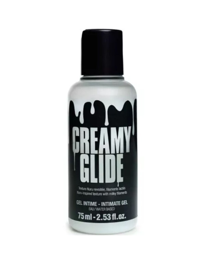 Gel intime effet sperme avec filaments lactés Creamy Glide - 75 ml