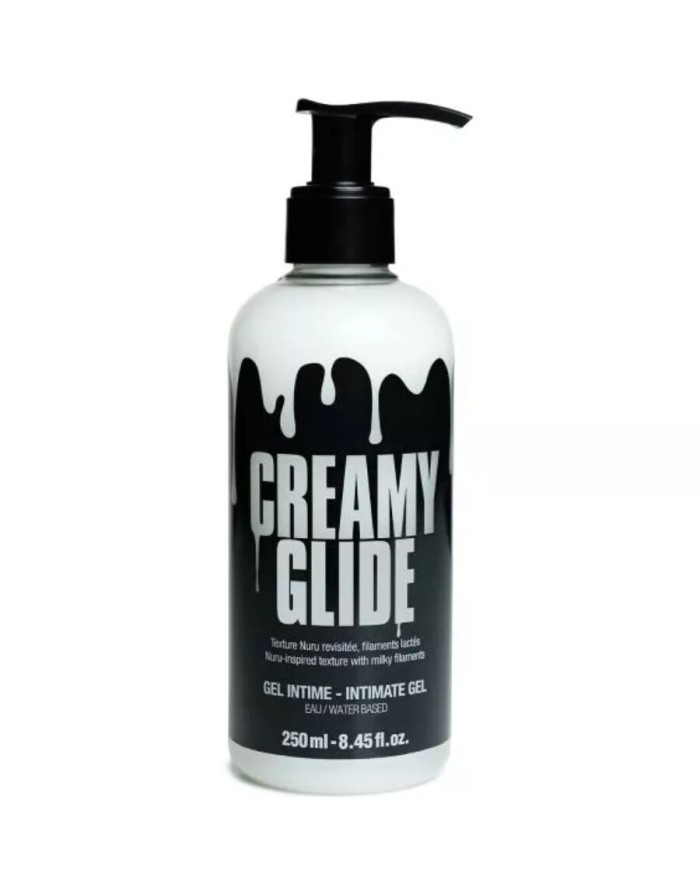 Gel intime effet sperme avec filaments lactés Creamy Glide - 250 ml
