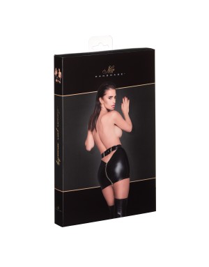 Mini jupe wetlook zippée F219