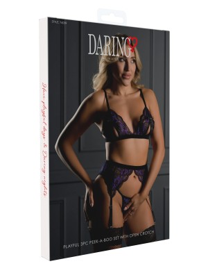 Ensemble 3 Pièces Peek-A-Boo Dentelle – Daring Intimates