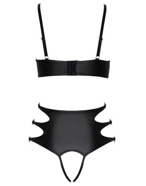 Ensemble Ouvert Soutien-Gorge & String Noir – Lingerie Sensuelle