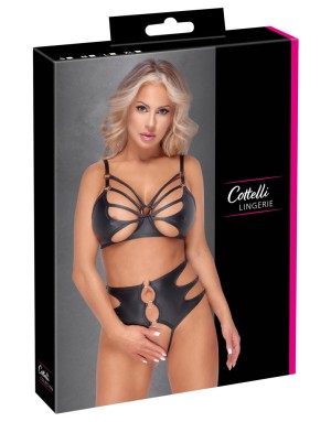 Ensemble Ouvert Soutien-Gorge & String Noir – Lingerie Sensuelle