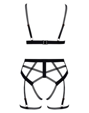 Ensemble Ouvert Soutien-Gorge & String Noir – Lingerie Sensuelle