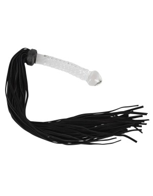 Cravache Microfibre & Poignée Verre – Accessoire BDSM Luxe