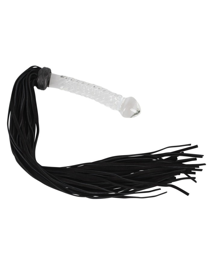 Cravache Microfibre & Poignée Verre – Accessoire BDSM Luxe