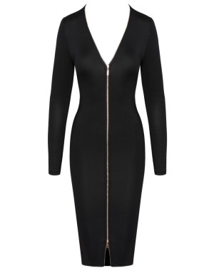 Robe noire à manches longues -  Cotelly Party