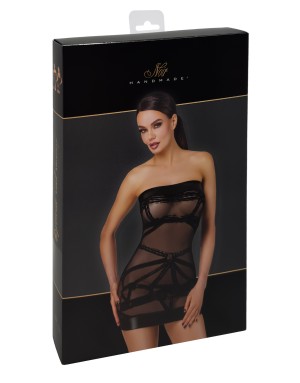 Mini Robe Bondesque Noire – Épaules Dénudées & Séduction Fatale