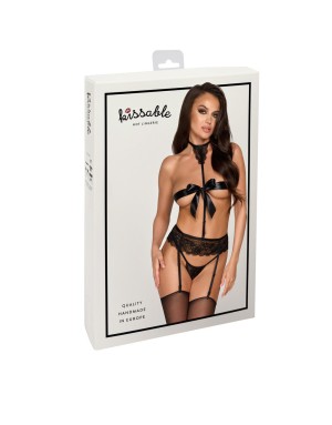 Ensemble Bondage Noir 4 Pièces – Pouvoir Sensuel & Désir Intense
