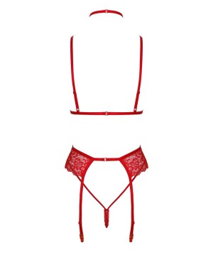 Ensemble 5 pièces Bondage Red Lace Kiss 243  - Kissable