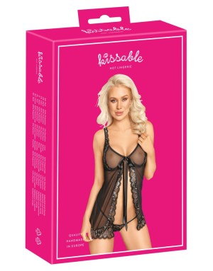 Babydoll Dentelle Effet Transparence & String  - Shop.Sexturyproduction