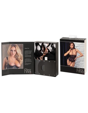 Body ouvert Abierta Fina en dentelle noire sexy et élégante