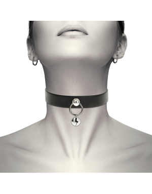 COQUETTE CHIC DESIRE - Collier cuir vegan femme accessoire hochet/cerceau