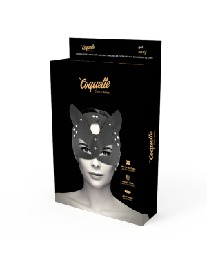 COQUETTE CHIC DESIRE - MASQUE EN CUIR VEGAN AVEC OREILLES DE CHAT