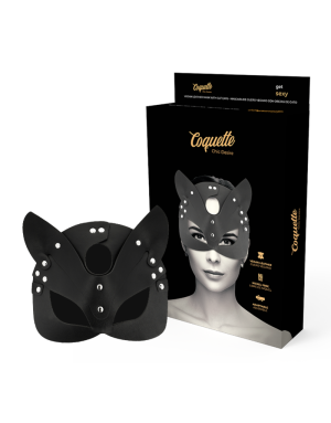 COQUETTE CHIC DESIRE - MASQUE EN CUIR VEGAN AVEC OREILLES DE CHAT