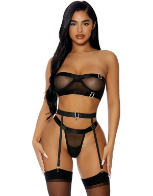 Ensemble lingerie 3 pièces Good As Gold Forplay