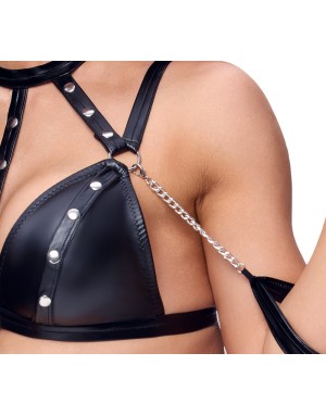 Cottelli Bondage Straps Set Noir avec Menottes