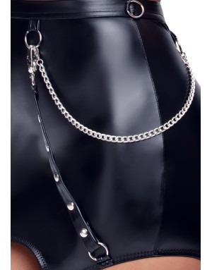 Ensemble Bondage Cottelli BONDAGE – BH, Mini-Jupe & Menottes