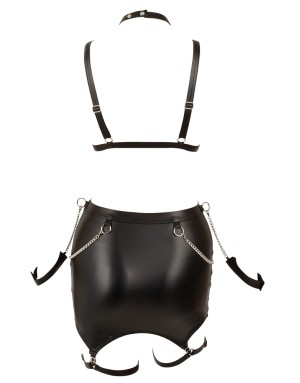 Cottelli Bondage Straps Set Noir avec Menottes