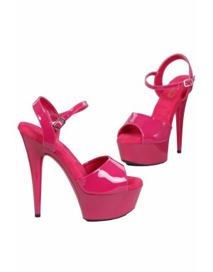 Sandales à Plateforme Vernis Fuchsia – Talon Aiguille 14 cm