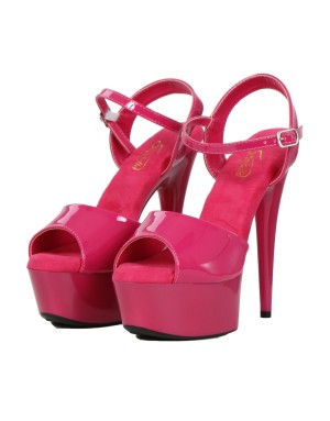 Sandales à Plateforme Vernis Fuchsia – Talon Aiguille 14 cm