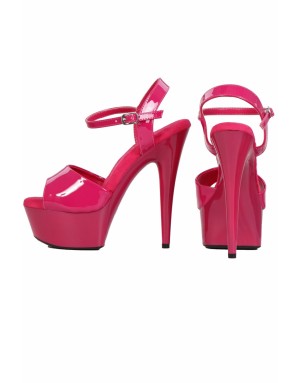 Sandales à Plateforme Vernis Fuchsia – Talon Aiguille 14 cm