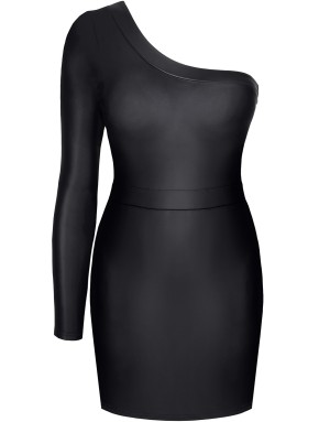 Robe noire asymétrique Felicia Demoniq – Glamour sensuel shop.sexturyproduction.com
