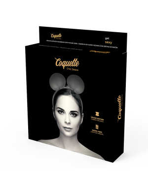 Serre-tête oreilles de souris en cuir vegan Coquette Chic