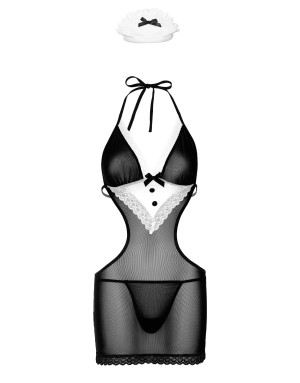 Ensemble French Maid sexy en résille et dentelle – Daring Intimates