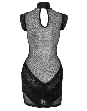 Cottelli PARTY – Robe résille noire & dentelle