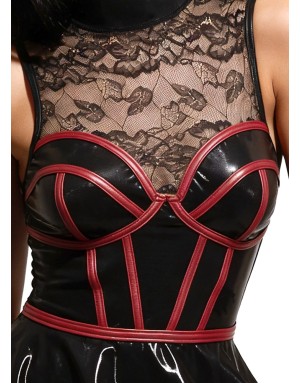 Robe courte effet wetlook et dentelle Cottelli PARTY