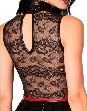 Robe courte effet wetlook et dentelle Cottelli PARTY