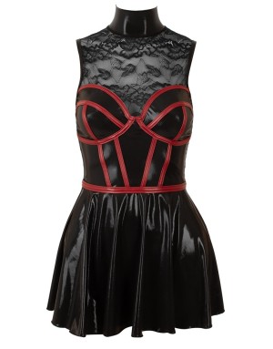 Robe courte effet wetlook et dentelle Cottelli PARTY