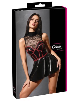 Robe courte effet wetlook et dentelle Cottelli PARTY