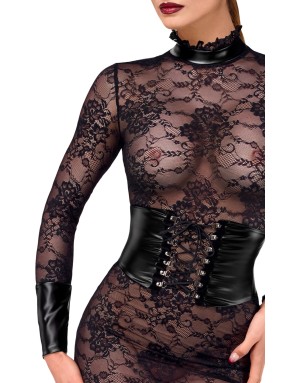 Robe corset Noirelle F375 - Noir Handmade