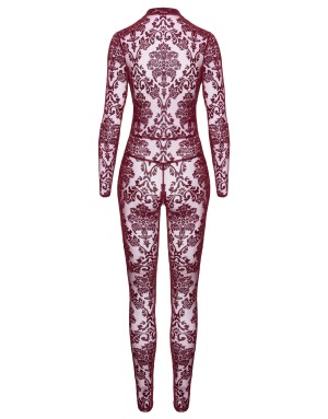 Combinaison en tulle floqué Kink Royal F382 - Noir Handmade