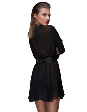 F150 Minirobe en mousseline avec tour de cou