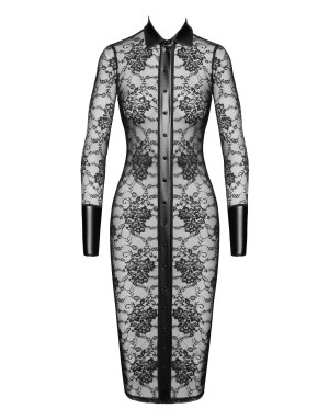 Robe fourreau Noirelle F376 - Noir Handmade