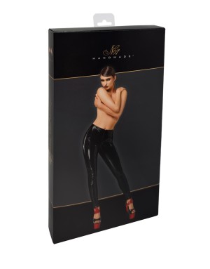 Pantalon skinny en vinyle Dominae F380 - Noir Handmade