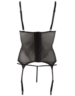 Corset Basque Powernet Noir Cottelli – 4 Jarretières