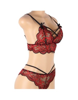 SUBBLIME - SET ENSEMBLE DEUX PIÈCES TOP ET CULOTTE EN DENTELLE S