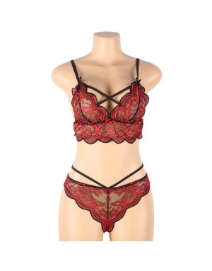 SUBBLIME - SET ENSEMBLE DEUX PIÈCES TOP ET CULOTTE EN DENTELLE S
