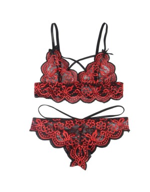 SUBBLIME - SET ENSEMBLE DEUX PIÈCES TOP ET CULOTTE EN DENTELLE S