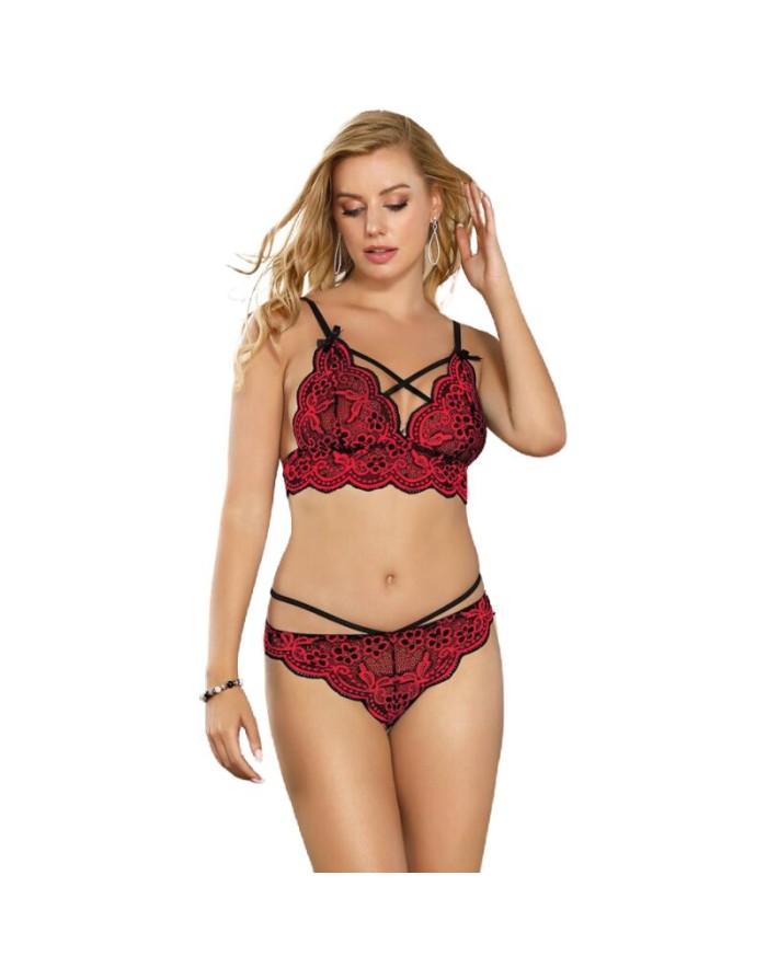 SUBBLIME - SET ENSEMBLE DEUX PIÈCES TOP ET CULOTTE EN DENTELLE S