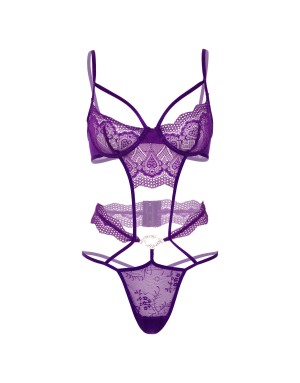 Lace teddy sexy cœur avec bijou – Body sensuel Daring Intimates