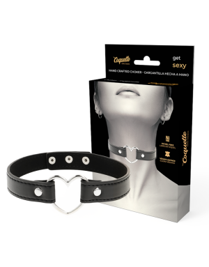 COQUETTE CHIC DESIRE - COLLIER CUIR VEGAN FEMME ACCESSOIRE COEUR