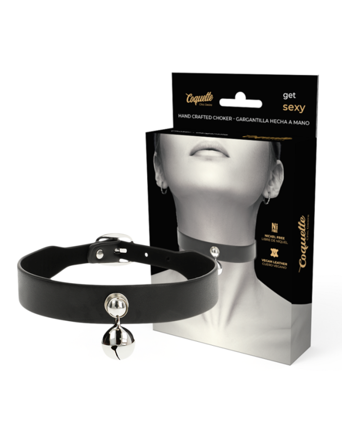 COQUETTE CHIC DESIRE - COLLIER EN CUIR VEGAN FEMME HOCHET ACCESSOIRE